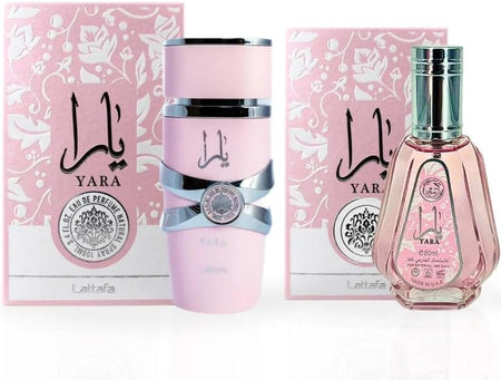 Yara Arab Eau de Parfum Pack – 100 ml + 50 ml Spray para Mujer | Perfume Oriental Hecho en Dubái | Fragancia Elegante y Duradera