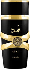 Lattafa Asad Perfume, fragancia refrescante de madera y almizcle, 100 ml, perfume unisex (paquete de 1)