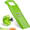 Börner Roko PowerLine Cortador de Verduras (Set de 2 piezas) • Rallador Juliana para Cortar Tiras Finas • Cortador de Tiras para Frutas y Verduras • Conjunto Práctico • Color: Verde