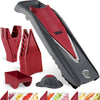 Börner Cortador de Verduras Vital (Set Inicial) • 10 Tipos de Corte • Mandolia de Verduras • Cuchillas V de Acero Inoxidable y Función de Aderezo • Rodajas, Tiras, Cubos en varios Grosores